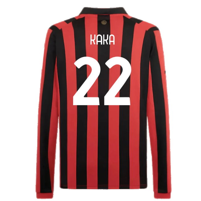 AC Milan 125th Authentic Shirt LS (Black-Red) (Kaka 22)