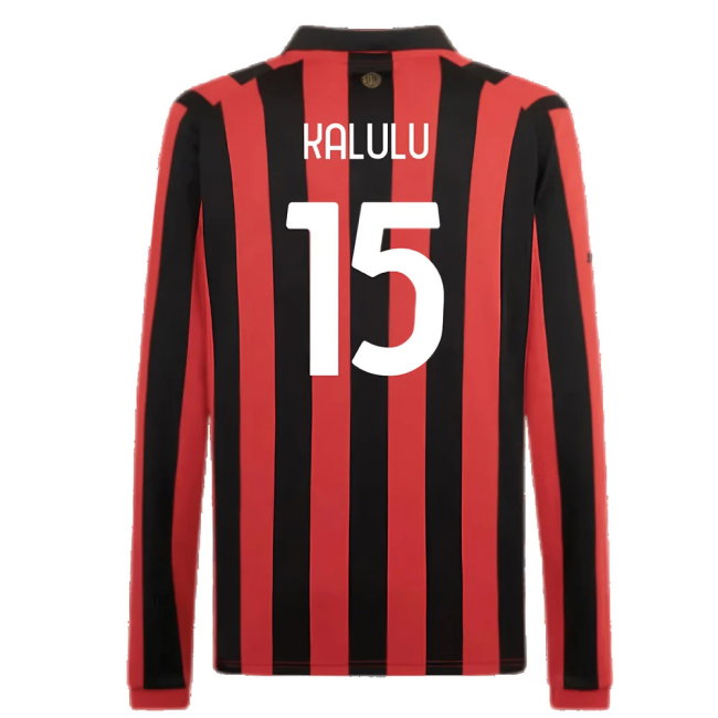 AC Milan 125th Authentic Shirt LS (Black-Red) (Kalulu 15)
