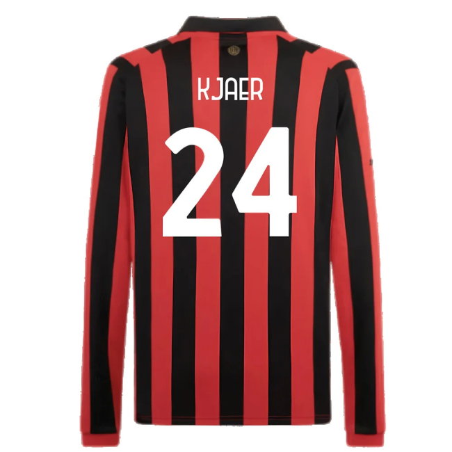 AC Milan 125th Authentic Shirt LS (Black-Red) (Kjaer 24)