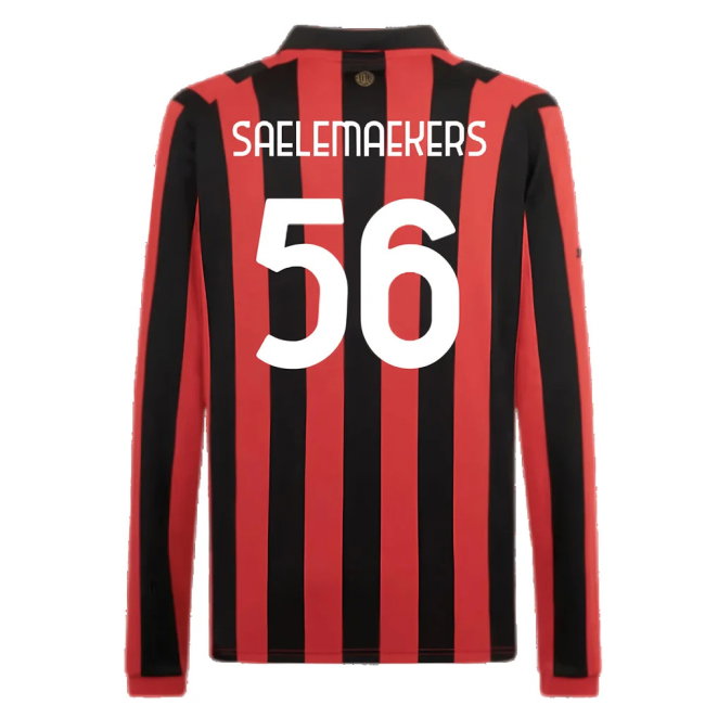 AC Milan 125th Authentic Shirt LS (Black-Red) (Saelemaekers 56)