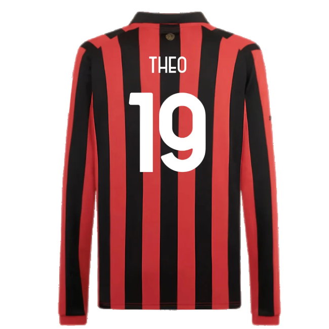 AC Milan 125th Authentic Shirt LS (Black-Red) (Theo 19)