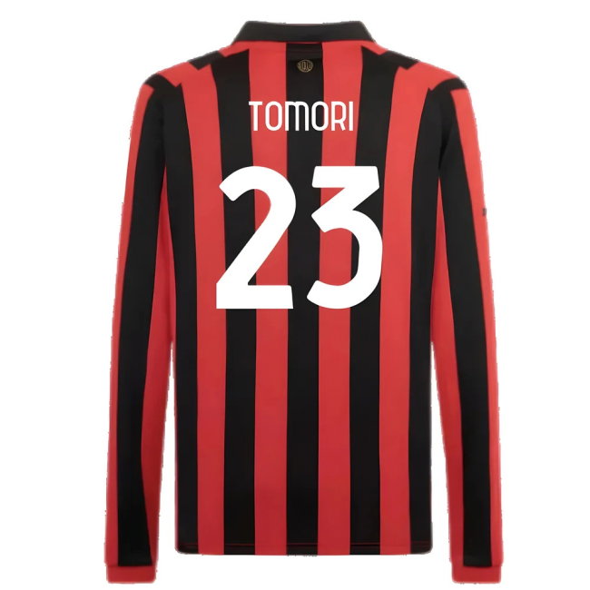 AC Milan 125th Authentic Shirt LS (Black-Red) (Tomori 23)