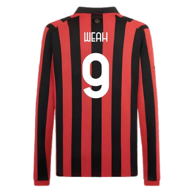 AC Milan 125th Authentic Shirt LS (Black-Red) (Weah 9)