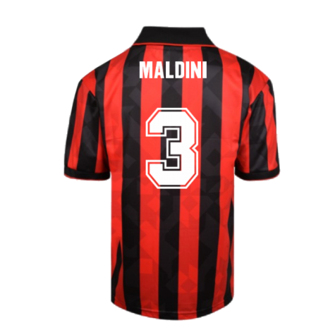 AC Milan 1994 Home Retro Shirt (MALDINI 3)