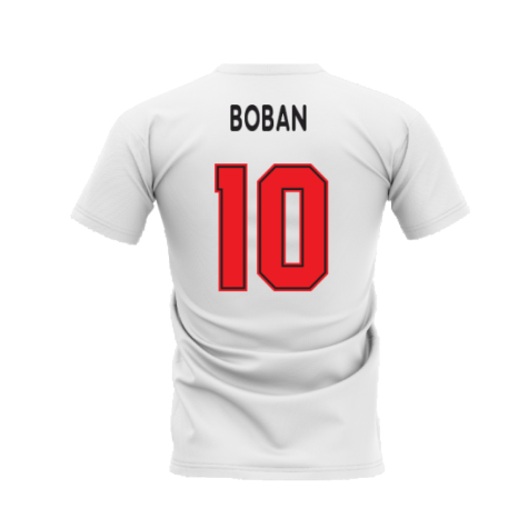 AC Milan 1995-1996 Retro Shirt T-shirt (White) (BOBAN 10)
