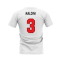 AC Milan 1995-1996 Retro Shirt T-shirt (White) (MALDINI 3)