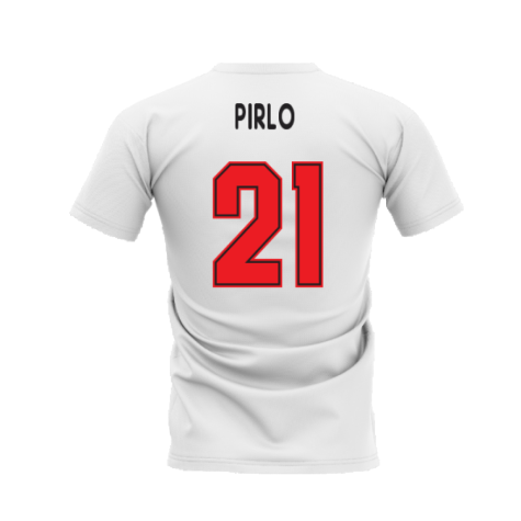 AC Milan 1995-1996 Retro Shirt T-shirt (White) (PIRLO 21)