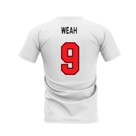 AC Milan 1995-1996 Retro Shirt T-shirt (White) (Weah 9)
