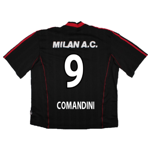 AC Milan 2000-01 Adidas Training Shirt (XL) (Comandini 9) (Good)
