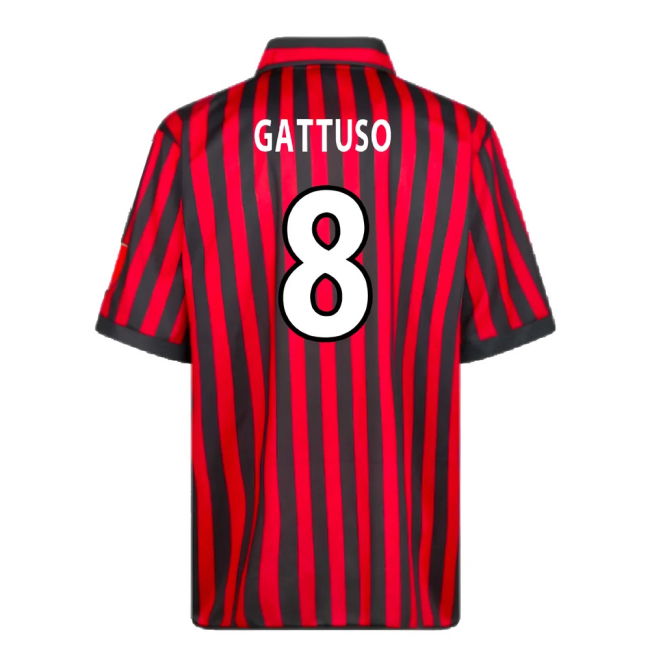 AC Milan 2000 Centenary Retro Football Shirt (Gattuso 8)