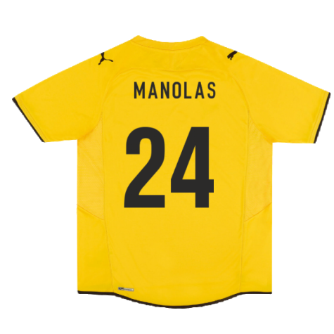 AEK Athens 2009-10 Home Shirt ((Excellent) XL) (Manolas 24)