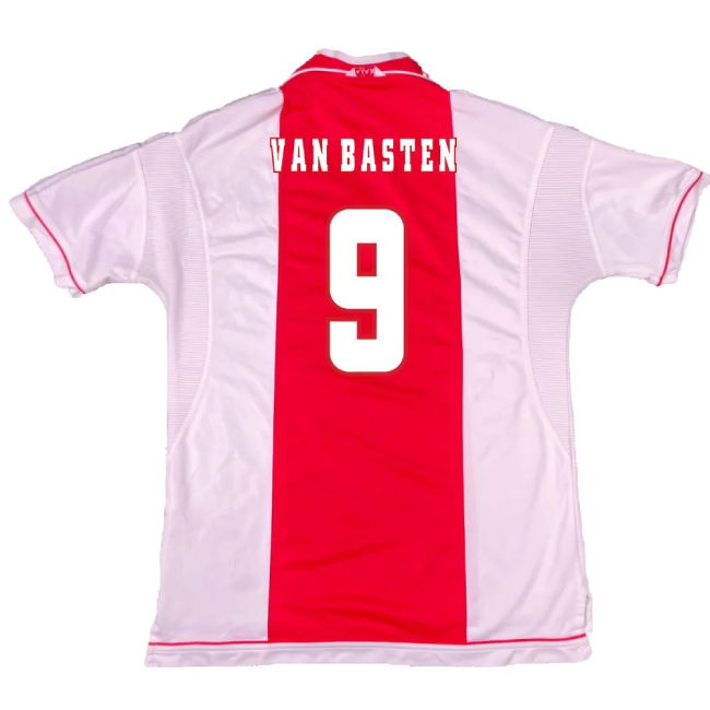 Ajax 1999-00 Home Shirt ((Excellent) M) (Van Basten 9)
