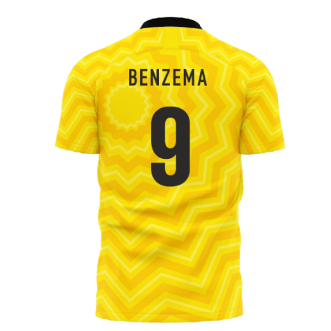 Al-Ittihad 2023-2024 Home Concept Football Kit (Libero) - Adult Long Sleeve (Benzema 9)