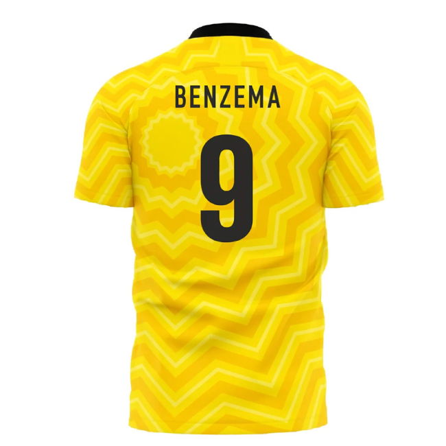 Al-Ittihad 2025-2026 Home Concept Football Kit (Libero) - Kids (Benzema 9)