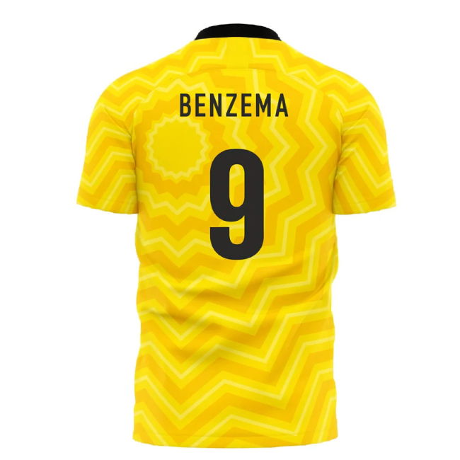 Al-Ittihad 2025-2026 Home Concept Football Kit (Libero) - Kids (Long Sleeve) (Benzema 9)