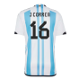 Argentina 2022 World Cup Winners Home Shirt (J CORREA 16)