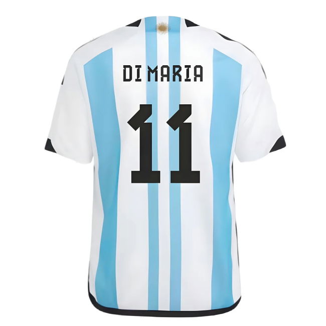 Argentina 2022 World Cup Winners Home Shirt - Kids (DI MARIA 11)