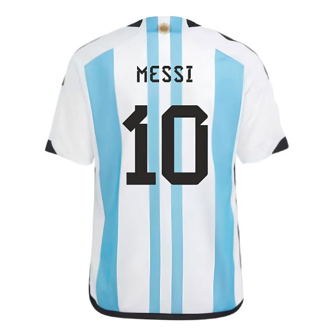 Argentina 2022 World Cup Winners Home Shirt - Kids (MESSI 10)
