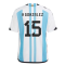 Argentina 2022 World Cup Winners Home Shirt - Kids (N GONZALEZ 15)