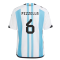 Argentina 2022 World Cup Winners Home Shirt - Kids (PEZZELLA 6)