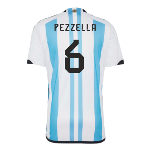 Argentina 2022 World Cup Winners Home Shirt (PEZZELLA 6)