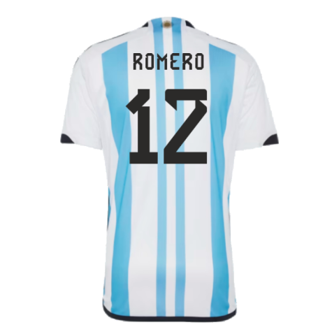Argentina 2022 World Cup Winners Home Shirt (ROMERO 12)