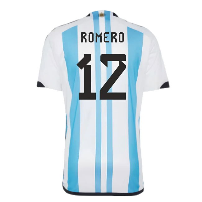 Argentina 2022 World Cup Winners Home Shirt (ROMERO 12)