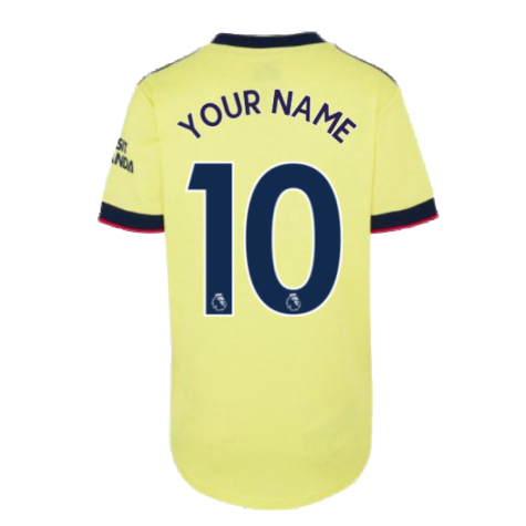 Arsenal 2021-2022 Away Shirt (Ladies) (Your Name)