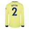 Arsenal 2021-2022 Long Sleeve Away Shirt (DIXON 2)