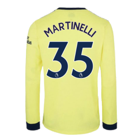 Arsenal 2021-2022 Long Sleeve Away Shirt (MARTINELLI 35)