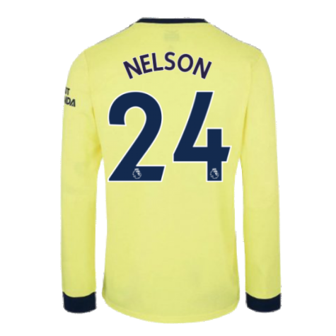 Arsenal 2021-2022 Long Sleeve Away Shirt (NELSON 24)