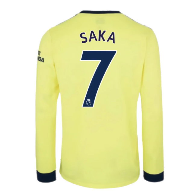 Arsenal 2021-2022 Long Sleeve Away Shirt (SAKA 7)