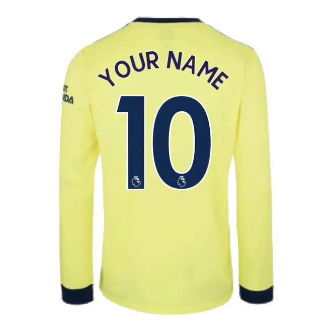 Arsenal 2021-2022 Long Sleeve Away Shirt (Your Name)
