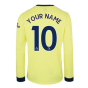 Arsenal 2021-2022 Long Sleeve Away Shirt (Your Name)