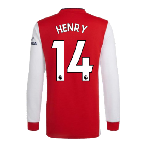 Arsenal 2021-2022 Long Sleeve Home Shirt (HENRY 14)
