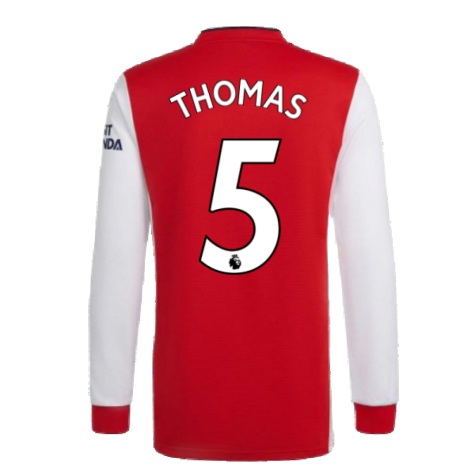 Arsenal 2021-2022 Long Sleeve Home Shirt (Thomas 5)
