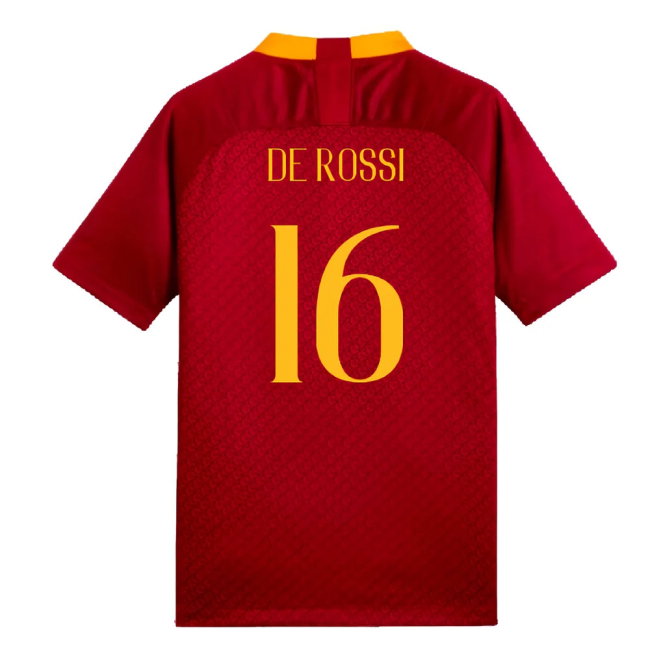 AS Roma 2018-19 Home Shirt (Mint) (De Rossi 16)