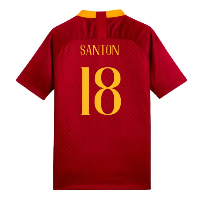 AS Roma 2018-19 Home Shirt (Mint) (Santon 18)