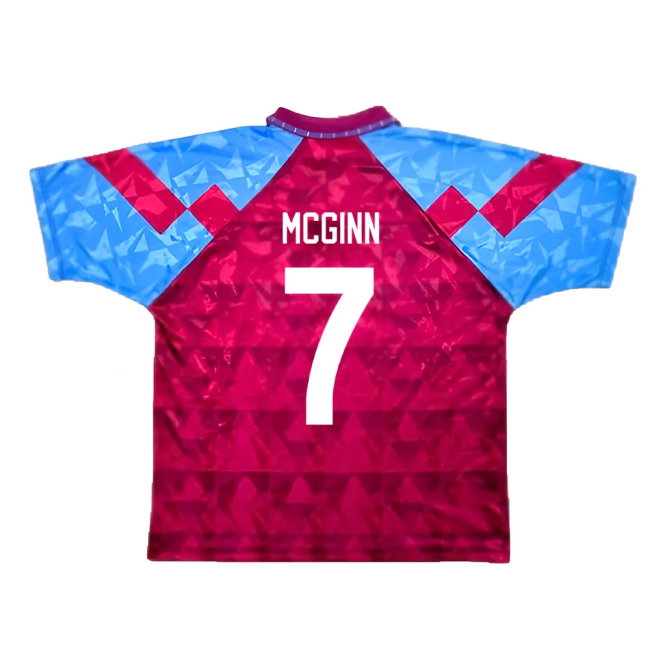 Aston Villa 1990-92 Home Shirt (XL) (Very Good) (McGinn 7)