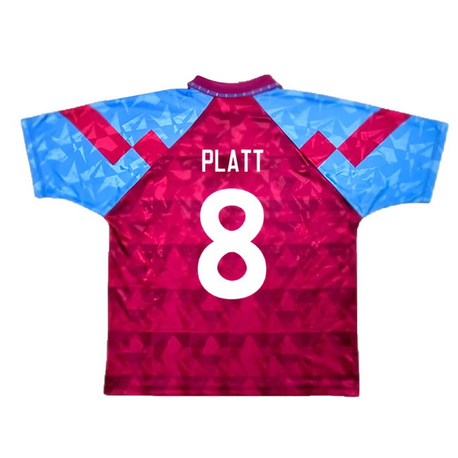 Aston Villa 1990-92 Home Shirt (XL) (Very Good) (Platt 8)