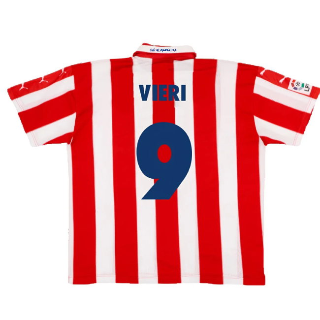 Atletico Madrid 1997-1998 Home Shirt (M) (Excellent) (Vieri 9)
