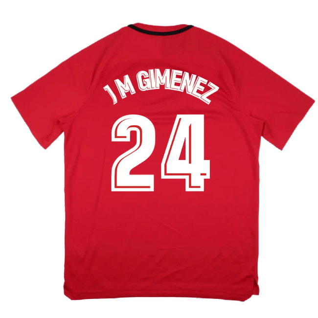 Atletico Madrid 2017-18 Nike Training Shirt (XL) (J M Gimenez 24) (Mint)