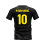 Barcelona 2008-2009 Retro Shirt T-shirt (Black) (Your Name)
