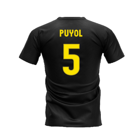 Barcelona 2008-2009 Retro Shirt T-shirt - Text (Black) (Puyol 5)