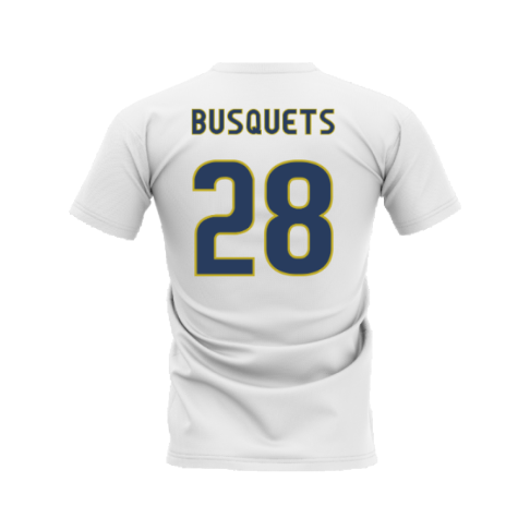 Barcelona 2008-2009 Retro Shirt T-shirt - Text (White) (Busquets 28)