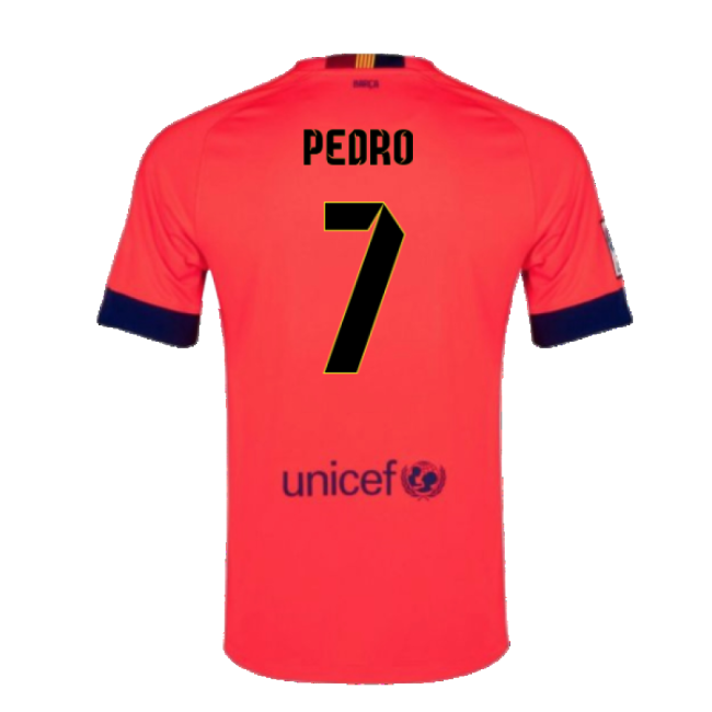 Barcelona 2014-15 Away Shirt ((Excellent) L) (Pedro 7)