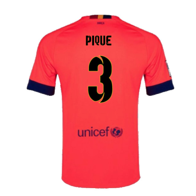 Barcelona 2014-15 Away Shirt ((Excellent) L) (Pique 3)