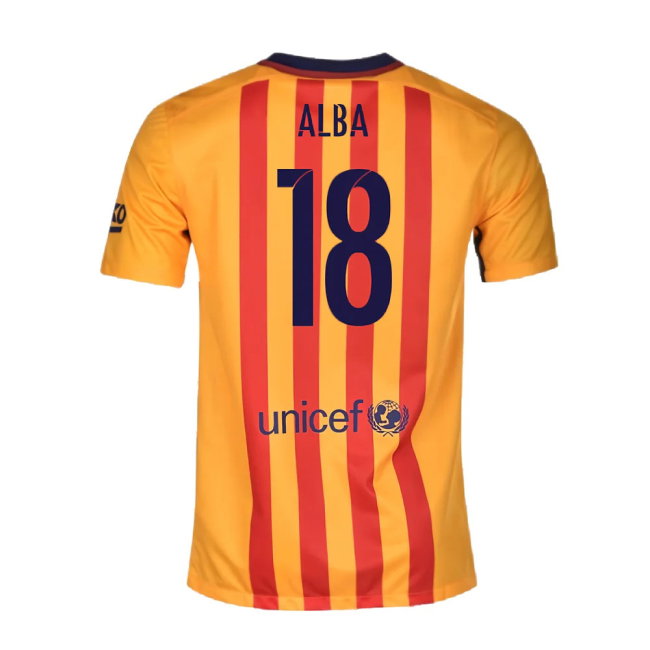 Barcelona 2015-16 Away Shirt (2XL) (Good) (Alba 18)