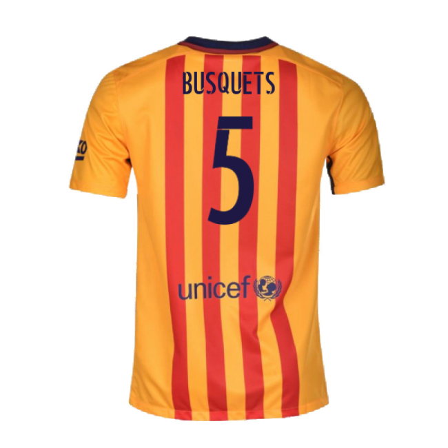 Barcelona 2015-16 Away Shirt (2XL) (Good) (Busquets 5)