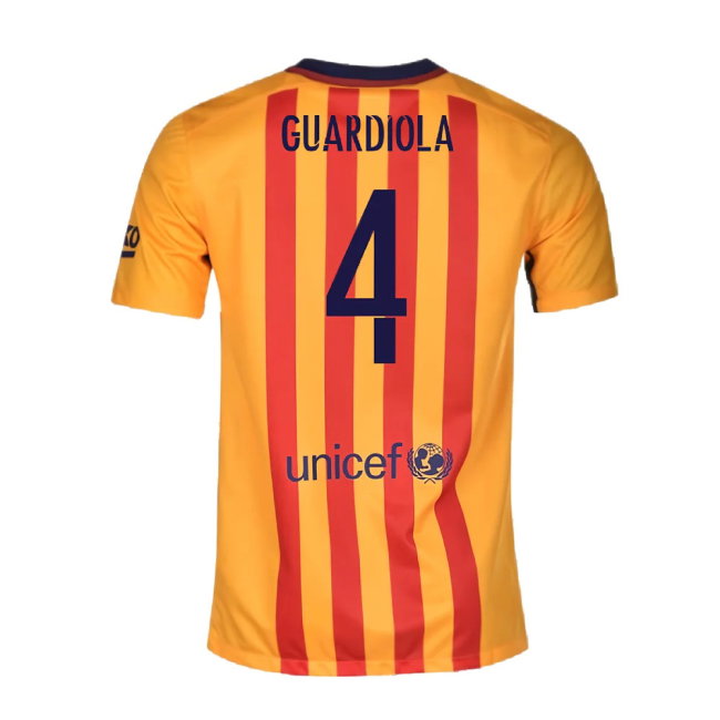 Barcelona 2015-16 Away Shirt (2XL) (Good) (Guardiola 4)